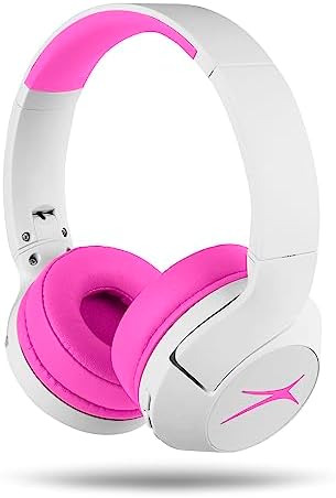 Altec Lansing Kid-Safe Wireless Headphones – Active Noise Cancellation for Children Aged 7+, 85 d B Volume Limiting, 15-Hour Battery Life, Ergonomic Foldable Design for Ultimate Comfort and Safety in Music, Movies, and Gaming