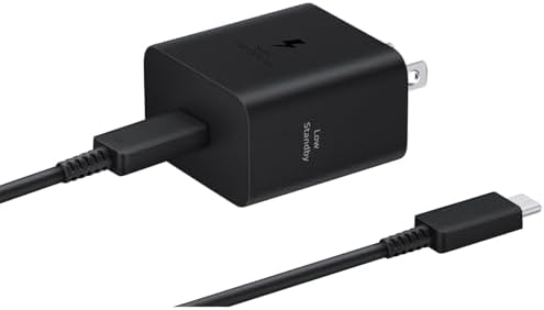 SAMSUNG 45 W Super Fast Charging Wall Adapter with USB Type C Cable – Premium Power Solution for Galaxy Smartphones and Tablets, Stylish Energy-Efficient Design, Unmatched Charging Speed and Compatibility, EP-T4511 XBEGCA