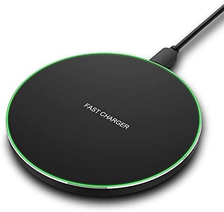 FDGAO Ultra-Compact 20 W Max Fast Wireless Charger – Effortless Qi Charging Pad for i Phone 16/15/14/13/12/SE/11/XS Max/XR, Samsung Galaxy S25/S24/Note, Air Pods, Pixel & LG G8 – Streamlined Charging Solution with Advanced Safety Features for Home or Office Use