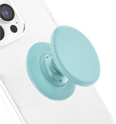 Magnetic Mag Safe Phone Grip Holder – Ergonomic Collapsible Stand for i Phone 12-16 Series, Transparent White Finish for Enhanced Style and Functionality, Secure Grip for Texting and Hands-Free Viewing, Lightweight and Portable Mobile Accessory