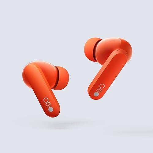 CMF Buds Pro Wireless Earbuds – Advanced Noise Cancellation Up to 45 d B, Bluetooth 5.3 for Swift Connectivity, Ultra Bass for Immersive Sound, 39 Hours Playback, IP54 Sweat Resistance, 6 HD Mics for Crystal Clear Calls, App Compatibility for i OS & Android – Orange Finish for a Stylish Touch