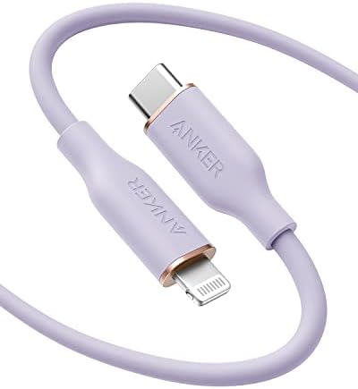 Anker 6 FT MFi Certified USB C to Lightning Cable – Rapid Power Delivery for i Phone 13 Pro, 12 Pro Max, 12, 11, X, XS – Durable Misty Blue Charging Solution with Reinforced Connectors for Optimal Performance and Stylish Flexibility