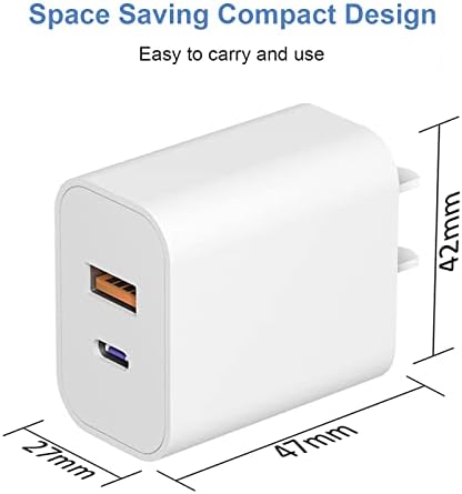 Triple Pack USB C Fast Charging Block – Dual Port PD Power Adapter for i Phone 16 Series, i Pad, Google Pixel, and Samsung Galaxy – Enhanced Efficiency and Versatile Compatibility for Home and Travel Charging Solutions