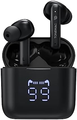 W28 Advanced Bluetooth 5.3 True Wireless Earbuds – 48-Hour Battery Life, Superior Hi-Fi Sound, IPX6 Sweatproof Design, LED Display & Qi-Compatible Charging Case for Ultimate Sports Performance and Everyday Use