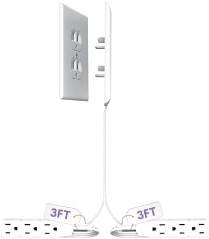 Revolutionize Your Space with the Sleek Socket Ultra-Thin Outlet Concealer & Cord Management Kit – Stylish Flat Extension Cord Power Strip for Clutter-Free Homes, Perfect for Enhancing Aesthetics and Functionality in Any Room