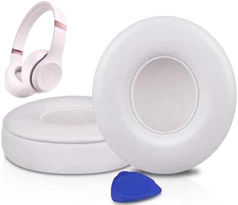 Transform Your Beats Solo 4 Wireless Headphones with SOULWIT Premium Replacement Earpads – Luxurious Soft Protein Leather & High-Density Noise Isolation Foam for Ultimate Comfort and Sound Enhancement – Stylish Black Design for Long Listening Sessions and Seamless Compatibility