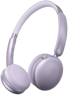Discover the LORELEI Q60 Purple Wireless Bluetooth On-Ear Headphones – Unrivaled Comfort and Long-Lasting Performance with 40-Hour Battery Life, Enhanced Bass Mode, Built-In Microphone, and Lightweight Design for Effortless Connectivity and Ultimate Audio Enjoyment