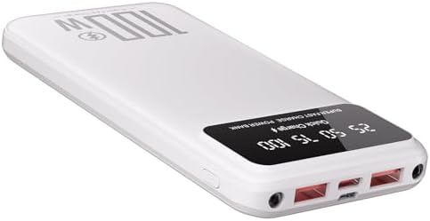 High-Capacity 26800 m Ah Portable Charger – Fast Charging Power Bank with 3 Outputs & USB-C Compatibility for All Smartphones – Slim Design with LCD Display for On-the-Go Charging – Safe & Certified External Battery Pack Ideal for Travel