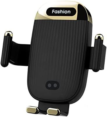 Effortless On-the-Go Charging: 15 W Qi Fast Wireless Car Charger Mount with Smart Sensor Clamping for i Phone & Samsung – Universal Air Vent Holder in Sleek Black for Secure, Convenient Use