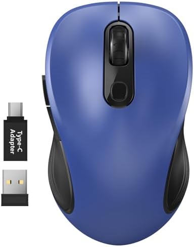 Wis Fox 2.4 G Wireless Ergonomic Mouse in Vibrant Green – Ultimate Comfort for Laptop Users, Adjustable DPI Settings, USB Receiver & Type-C Adapter for Seamless Windows & Mac Compatibility, 6-Button Design for Enhanced Productivity