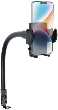 Professional-Grade ARKON Mounts Car Phone Holder with Adjustable 22″ Arm | Universal Smartphone Stand for Safe Hands-Free Driving | Compatible with i Phone, Samsung, Google, and More | Durable Car Seat Rail Mount for Easy Navigation and Enhanced Stability
