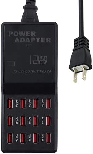 65 W 12-in-1 USB-C Charging Station for i Phone 16 Pro/Max, Mac Book Pro/Air & i Pad Pro | High-Speed Multi-Device Desktop Charger with 12 USB-C Ports & 5 ft Flat Power Cord | Perfect for Home & Office Efficiency and Clutter-Free Charging Solution