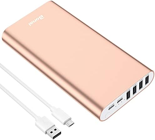 Ultimate 20000 m Ah Aluminum Polymer Portable Charger – Fast Charging Power Bank with 4 USB Outputs & Dual Input for Road Trips, Camping & Daily Use – Sleek Design Compatible with i Phone, i Pad, Smartphones & Tablets – Mint Color for Stylish Power On-the-Go