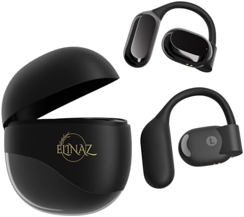 Innovative Open-Ear Bluetooth Sport Earbuds – 8-Hour Playtime for Active Lifestyles | Lightweight Ergonomic Wireless Headphones Ideal for Running, Gym, and Daily Use | Stay Aware with Secure Fit in Sleek Black Design
