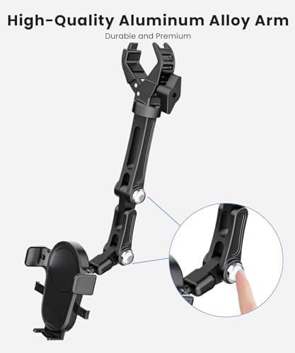 Karmus Universal Rearview Mirror Phone Holder – Rotatable and Retractable Car Mount for All Smartphones – Essential Vehicle Accessory for Safe Hands-Free Navigation and Communication – Durable Design for Long-Lasting Use – Easy Installation for Optimal Viewing Angles