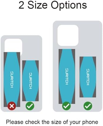 SURITCH 2-in-1 Silicone Phone Grip and Kickstand Holder – Universal Finger Loop Strap for Superior Stability and Comfort, Compatible with i Phone, Samsung, and Most Cases, 3.15″ Black – Premium Drop Protection and Effortless Hands-Free Viewing Solution