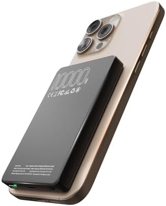 Slim Mag Safe Wireless Power Bank 10,000 m Ah for i Phone 16/15/14/13/12 – Lightweight Magnetic Charger with USB-C, Enhanced Fast Charging & 5 Safety Protections – Perfect for On-the-Go Power and Seamless Connectivity