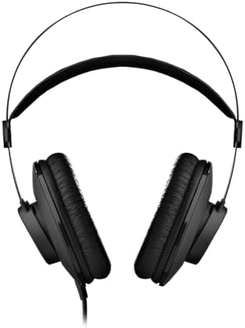 AKG K52 Over-Ear Headphones – Superior Audio Clarity for Professional Studio Monitoring and Everyday Use, Comfort-Focused Design with Adjustable Headband, Dynamic Drivers, and Broad Device Compatibility