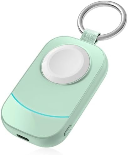 Portable Keychain Charger for Apple Watch – 2500 m Ah Fast Wireless Power Bank for Series 10, 9, SE & Ultra 2 – Essential Travel Companion for Effortless Charging Anytime, Anywhere – Lightweight, Durable, and User-Friendly Design for Active Lifestyles – Versatile Smartwatch Charging Solution