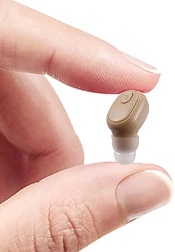 Ultra-Compact Bluetooth Wireless Earbud with 12-Hour Playtime – Invisible Sports Headphone for Ultimate Comfort and Superior Sound Quality – Ideal for Active Lifestyles, Work, and Relaxation – Chic Beige Design for Discreet Listening