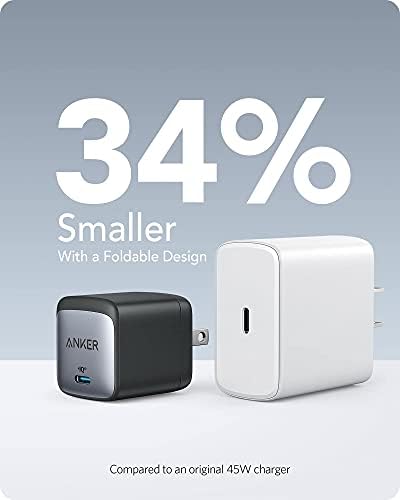 Anker Nano II 45 W USB-C Charger – Compact Ga N Fast Charger for Mac Book Pro, i Phone 15, Galaxy & More – Foldable Design for Ultimate Portability and Enhanced Charging Efficiency with PPS Technology