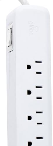 Globe Electric Designer Series 3-Outlet Power Strip in Chic Rose Finish – Stylish Surge Protector with Enhanced Compatibility and Fast Charging for Modern Homes and Offices