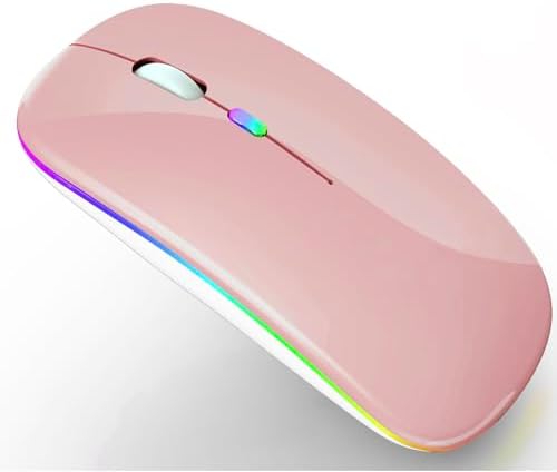 Sleek Bluetooth Wireless Mouse for Mac, Windows & i Pad – Ergonomic Design, High-Precision Navigation, Rechargeable & Dual-Mode Compatibility (Gray & Black) – Elevate Your Productivity with Clutter-Free Connectivity
