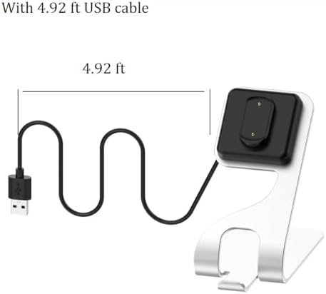 Amazfit Smartwatch Fast Charging Dock – Compact USB Charger for GTR 3, GTS 3, T-Rex 2 & Cheetah Models (Sleek Gray) – Reliable Power Solution for On-the-Go Lifestyle and Seamless Smartwatch Experience