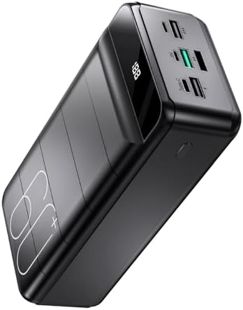 High-Capacity 60000 m Ah Portable Power Bank – Fast Charging 22.5 W PD4.0 & QC 4.0 USB-C Battery Pack for Travel & Outdoor Use – Dual Device Charging Compatibility for i Phone, Samsung, Galaxy & More