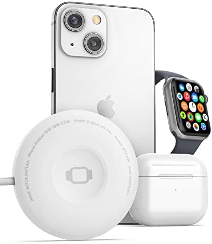 Revolutionary 2-in-1 Wireless Charger for Apple Watch and i Phone – Magnetic Mag Safe Compatible, Fast Dual Charging Solution, Sleek Travel-Friendly Design for Effortless Tech Gifting This Christmas 2024
