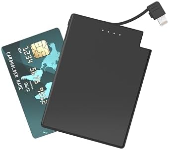 Auskang Ultra-Slim Power Bank with Integrated Cable – Lightweight Portable Charger for i Phone 15, Samsung Galaxy/Note, Google Pixel, and Android USB-C Devices – Fast Charging and Enhanced Compatibility for On-the-Go Connectivity
