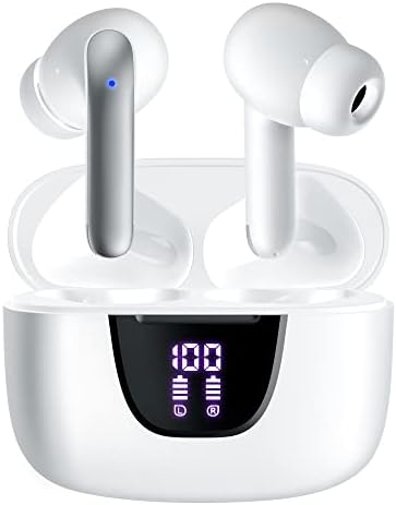 HYIEAR Bluetooth Earbuds V5.3 – 40 Hours of Uninterrupted Audio Bliss, IPX5 Sweat-Proof Design, Wireless Charging with Smart LED Battery Indicator – Ultimate Comfort for Music, Calls, and Active Lifestyles