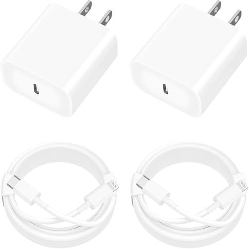 Rombica 20 W Dual Pack USB-C Wall Charger with 6 FT Type-C to Lightning Cable – MFi Certified Fast Charging Adapter for i Phone 14, 13, 12, 11 Pro Max, and More – Ultimate Power Solution for Home and Travel Efficiency