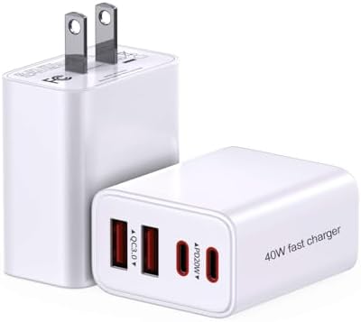Dual Pack 40 W USB C Wall Charger – Lengon Ga N Multi-Port Power Adapter for i Phone & Samsung – Rapid Charge Technology with Enhanced Safety for Home, Office, and Travel Efficiency