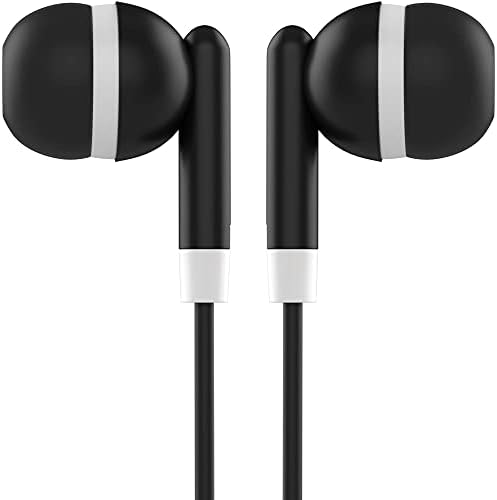 Maeline 100-Pack Bulk Earbuds with 3.5 mm Connector – Multi-Color Stereo Earphones for Schools, Events, and Promotions – Superior Sound Quality and Comfort for Everyday Use