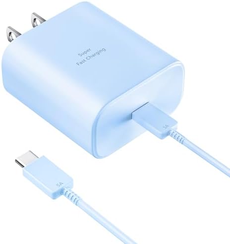 Rapid Charge 45 W USB Type C Power Adapter with 6.6 FT Cable for Samsung Galaxy – Ultimate Fast Charging Solution for S25/S25 Ultra/S24/S23/S22/Note Series – Enhanced Compatibility and Robust Build for Daily Demands