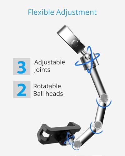 Revolutionary Aluminum Alloy Rear View Mirror Phone Holder – Multi-Angle Adjustable and Rotatable Mount for 4-7 Inch Smartphones – Ultimate Driving Safety and Seamless Connectivity for i Phone and Android Users – Effortless Installation and Modern Design
