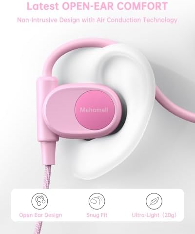 Kid-Friendly Open Ear Headphones – Vibrant Purple Lightweight Design for School and Outdoor Fun – Safe Air Conduction Technology with 3.5 mm Jack – Ultimate Comfort and Hearing Protection for Young Explorers