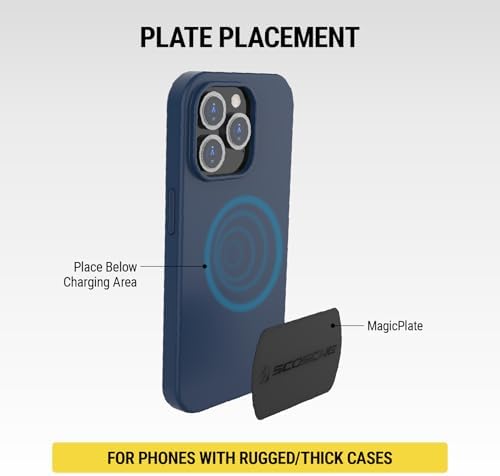 Scosche MRK2 PK-UB Universal Magnetic Phone Mount Metal Plate Kit – Essential Replacement for Secure Smartphone Holding in Vehicles – Enhanced Compatibility with All Devices & Cases – Pack of 2 Durable, Sleek Black Plates for Effortless Installation and Reliable Hands-Free Navigation