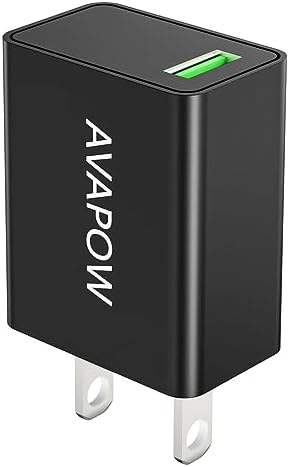 AVAPOW 18 W USB C Wall Charger – Fast Charging Power Adapter with 3 A Output for Quick Device Recharge – Compact and Universal Compatibility for AVAPOW and More – Sleek Black Design with Safety Features for Efficient Use