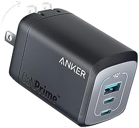 Ultra-Compact Anker Prime 100 W Ga N USB-C Charger – Triple-Port Fast Charging Adapter for Mac Book Pro/Air, i Phone 16/Pro, Galaxy S23/S22, Pixelbook, and More – Superior Efficiency & Enhanced Compatibility for All Your Devices