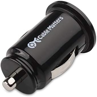 Sleek 2-Pack Dual USB Car Charger for Fast Device Charging – Cable Matters 4.8 A 24 W Flush Mount Adapter for Smartphones & Tablets – Compact Design with Enhanced Safety Features for Effortless Travel Power