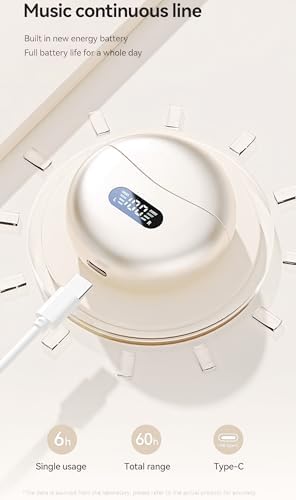 Open Ear Clip Bluetooth 5.49 Wireless Earbuds – Ultra Lightweight Headphones for Small Ears & Glasses Wearers with Secure Fit, Integrated Mic & LED Charging Case – Perfect for Gym & Outdoor Activities – Enhanced Stereo Sound for i Phone & Android Users – Experience Audio Freedom in Stylish Purple