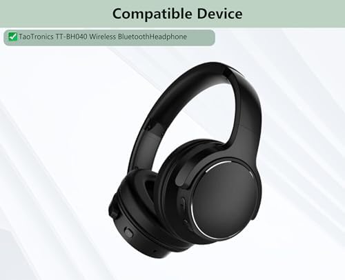 Upgrade Your Tao Tronics TT-BH040 Wireless Headphones with Premium Comfort Memory Foam Ear Cushions – Luxurious Protein Leather Replacement Earpads for Enhanced Sound Isolation and Seamless Fit