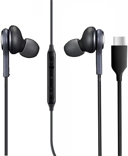 Elevate Your Sound with 2025 Premium In-Ear Earbuds for Samsung Galaxy – Superior Noise-Cancelling Technology, Crystal-Clear Built-In Mic for Seamless Calls, and User-Friendly Volume Control – Fast Type-C Connection in Elegant Black for Ultimate Comfort and Performance