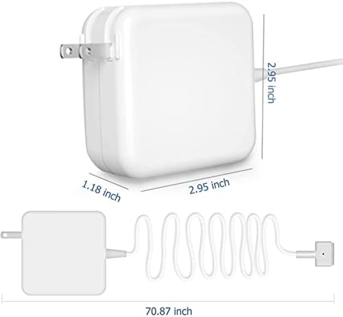 High-Performance 45 W T-Tip AC Power Adapter for Mac Book Air – Enhanced Safety, Compatibility & Speed for 11-inch and 13-inch Models – Magnetic DC Connector, Overload Protection & Warranty Included