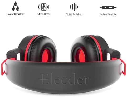 ELECDER i37 Foldable Kids Headphones – Lightweight, Adjustable On-Ear Wired Headphones in Vibrant Peach/Purple for School, Travel & Home Learning – Perfect Audio Companion for Young Learners & Teens with Comfortable Fit and Universal Device Compatibility