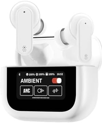 Elevate Your Audio Experience with 40-Hour Playtime Wireless Earbuds Featuring Advanced ANC & ENC Noise Cancellation – Immerse Yourself in Crystal-Clear Sound with 6-Mic Clarity and Smart Charging Case in Sophisticated White – Perfect for Commuters, Fitness Buffs, and Everyday Use