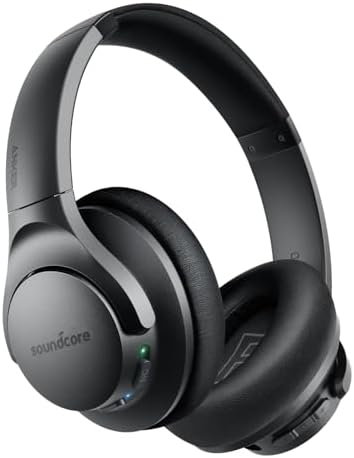 Anker Soundcore Life Q20 Wireless Over-Ear Headphones – Superior Hybrid Active Noise Cancellation, 70-Hour Battery Life, Premium Hi-Res Audio with Enhanced Deep Bass, Luxurious Comfort with Memory Foam Ear Cushions, Perfect for Travel and Office Environments, Quick USB-C Charging for Nonstop Audio Enjoyment