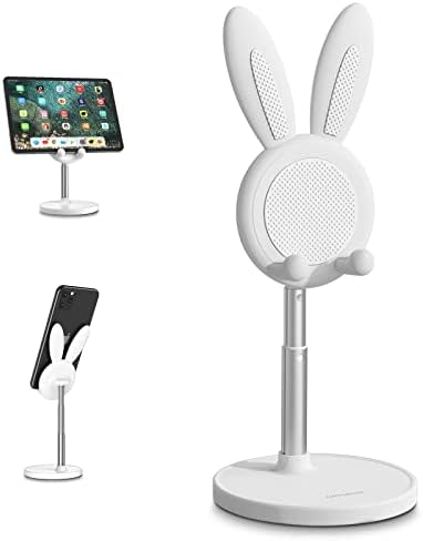 Cell Phone Stand,Angle Height Adjustable Cell Phone Stand for Desk,Cute Rabbit Phone Holder Stand for Desk, Compatible with All Mobile Phones, Tablets(4-10in) (Green) – Enhanced Compatibility and Speed